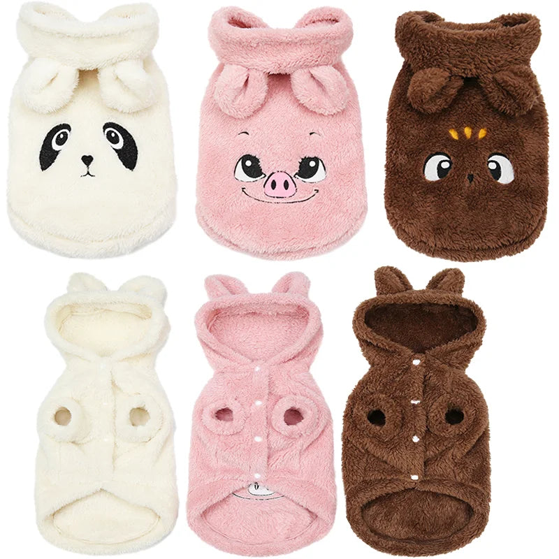 Fashionable Winter Pet Dog Clothes Dogs Coat Jacket  Perro French Bulldog Clothing Cute Dog Hoodie For Dogs Pets Clothing Pug PawPrint Treasures