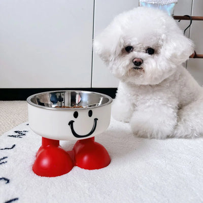 Elevated Dog Bowl Double Layer - Non-Slip Pet Food Water Bowl, Adjustable Height Raised Feeder for Dogs Cats,