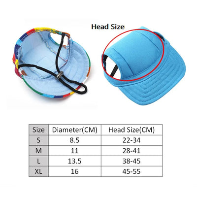 Summer Pet Dog Hat Cap Outdoor Dog Baseball Cap Canvas Small Dog Sunscreen Accessories