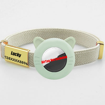 New Breakaway AirTag Tracker Cat Collar Free Custom Name Tag Kitten Collar with GPS Holder Case Anti-lost Adjustable Pet Collars