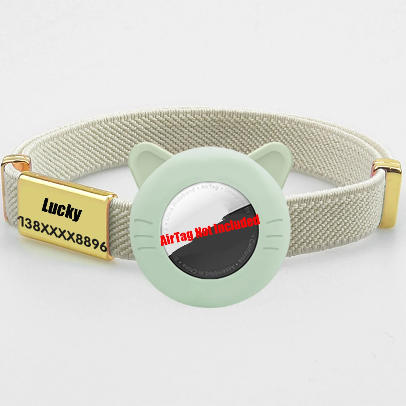 New Breakaway AirTag Tracker Cat Collar Free Custom Name Tag Kitten Collar with GPS Holder Case Anti-lost Adjustable Pet Collars