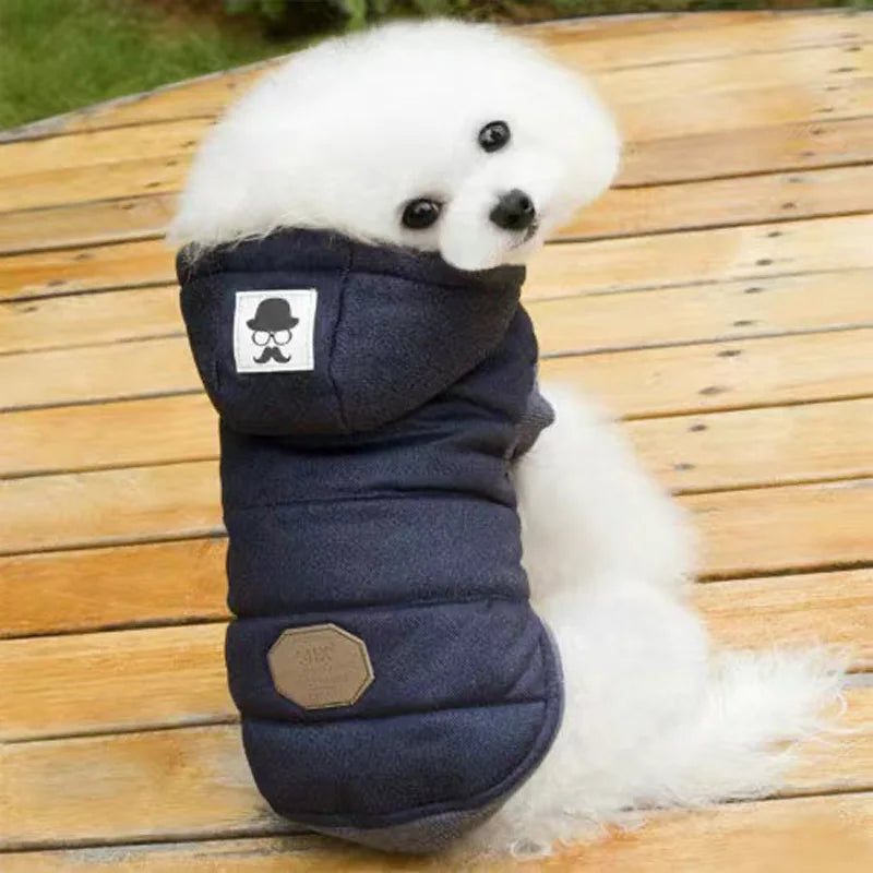 Hooded Pet Dog Jacket Coat For Small Medium Dogs Cats Autumn Winter Warm Puppy Clothing Windproof Cat Clothing Chihuahua Costume