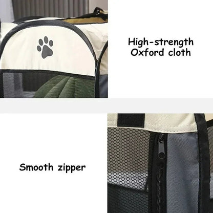 Portable Foldable Pet Tent Kennel Octagonal Fence Puppy Shelter Easy To Use Outdoor Easy Operation Large Dog Cages Cat Fences PawPrint Treasures
