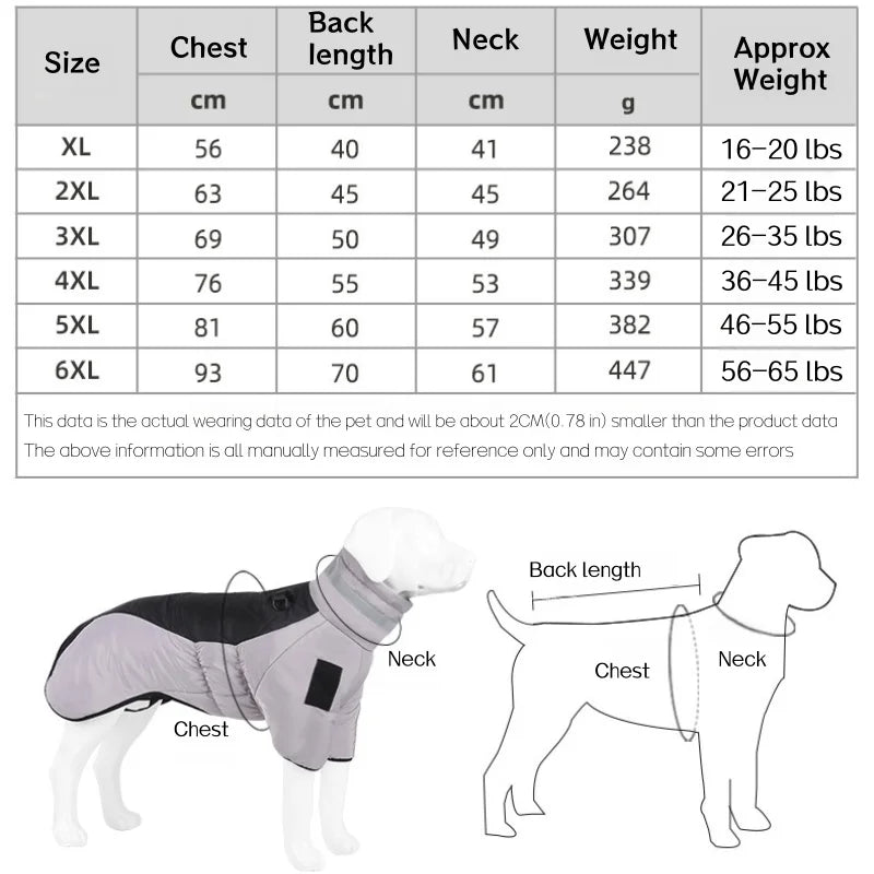 Winter dog clothes Down jacket for dogs Clothing for  medium-sized and large dogs Waterproof dog coat dog Pet supplies