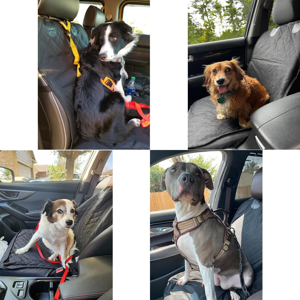 Dog Car Seat Covers 100% Waterproof Pet Cats Carrier Mat Seat Cover for Cars Trucks and SUV Front Seat Dog Accessories PawPrint Treasures