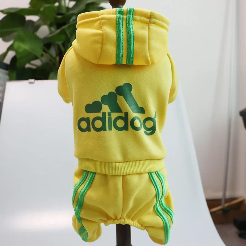 Winter Clothes for Small Dogs Sport Dog Hoodie Fleece Overalls for Small Breeds Dogs Sport Puppy Sweatshirt 4 Legs Dog Jumpsuit