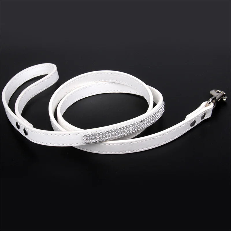 Fashion Rhinestone Dog Leash Pet Bling Shiny Cat Puppy Walking Leashes Lead for Small Dogs Cats Chihuahau Yorkshire Teddy 120cm