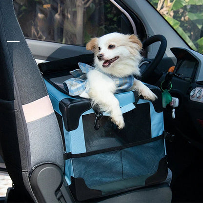 Pet Transport Bag Pet Car Cage Portable Cage for Pets One-piece Folding Pet Outdoor Bag Breathable Movable cat and dog cage PawPrint Treasures