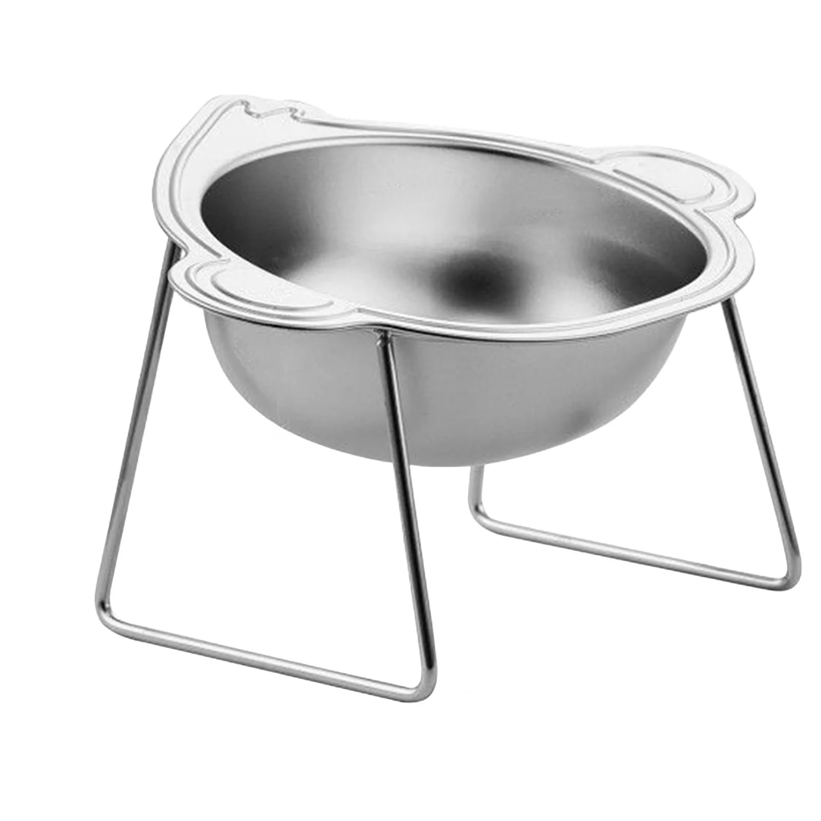 Stainless Steel Cat Bowl with Stand Anti Cervical Spondylosis Pet Raised Food and Water Dish for Cats and Dogs Dual Use Feeder