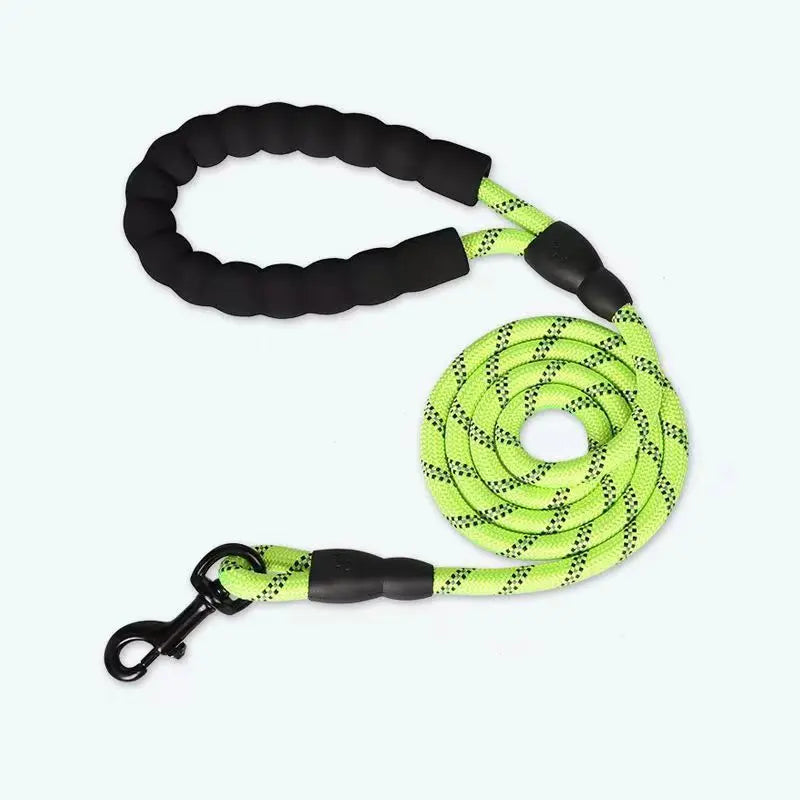 Reflective Comfortable Padded Handle - Double Heavy Duty Traction Rope For Strong Dogs Enhance Safety And Control PawPrint Treasures