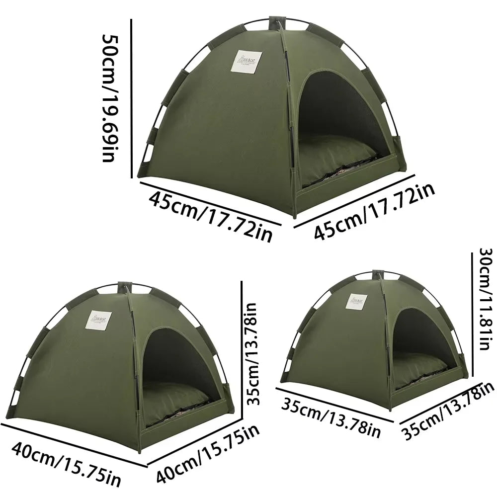 Pet Nest Tent Semi Closed Foldable Outdoor Pet Supplies Breathable Tent Pet Summer Cooling Warm Pads Pet Decoration Supplies