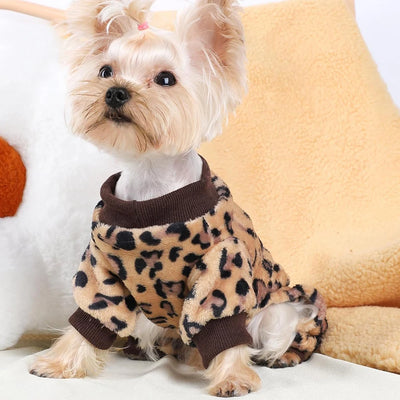 Dog Winter Pajamas Pomeranian Overalls Pajamas Halloween Print Warm Jumpsuits for Small Puppy Clothes for Dogs Chihuahua