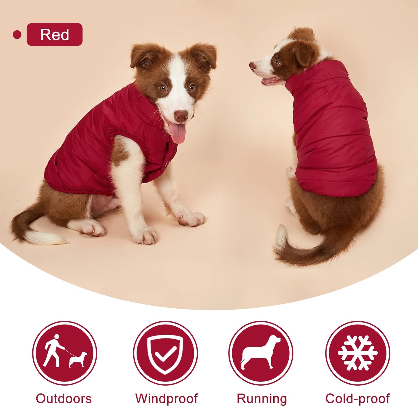 Winter Pet Coat Clothes for Dogs Winter Clothing Warm Dog Clothes for Small Dogs Christmas Big Dog Coat Winter Clothes Chihuahua PawPrint Treasures