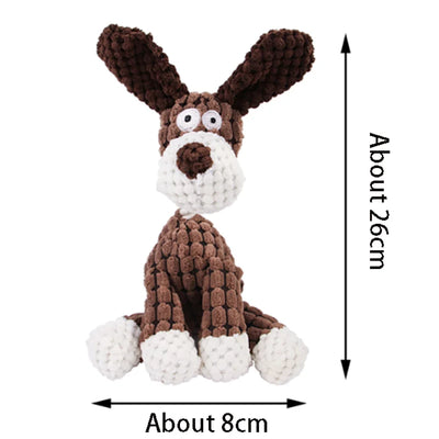 New Plush Squeaky Puppy Chew Toys Interactive Teething Training Dog Toys for Small Dogs Cute Donkey Design