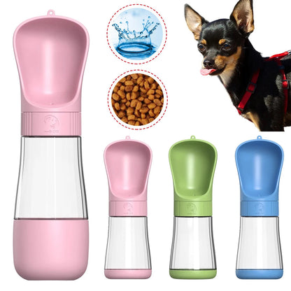 2 In 1 Portable Dog Water Bottle For Small Large Dogs Cats Outdoor Walking Drinking Bowls Pet Feeder Puppy Chihuahua Supplies PawPrint Treasures