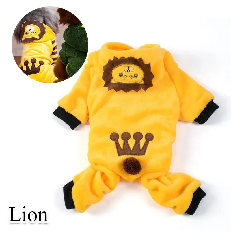 Coral Fleece Cosplay Costume for Pet  Clothing for Small Dogs Puppy Cats Clothes Chihuahua Yorkshire Costume Coat PawPrint Treasures