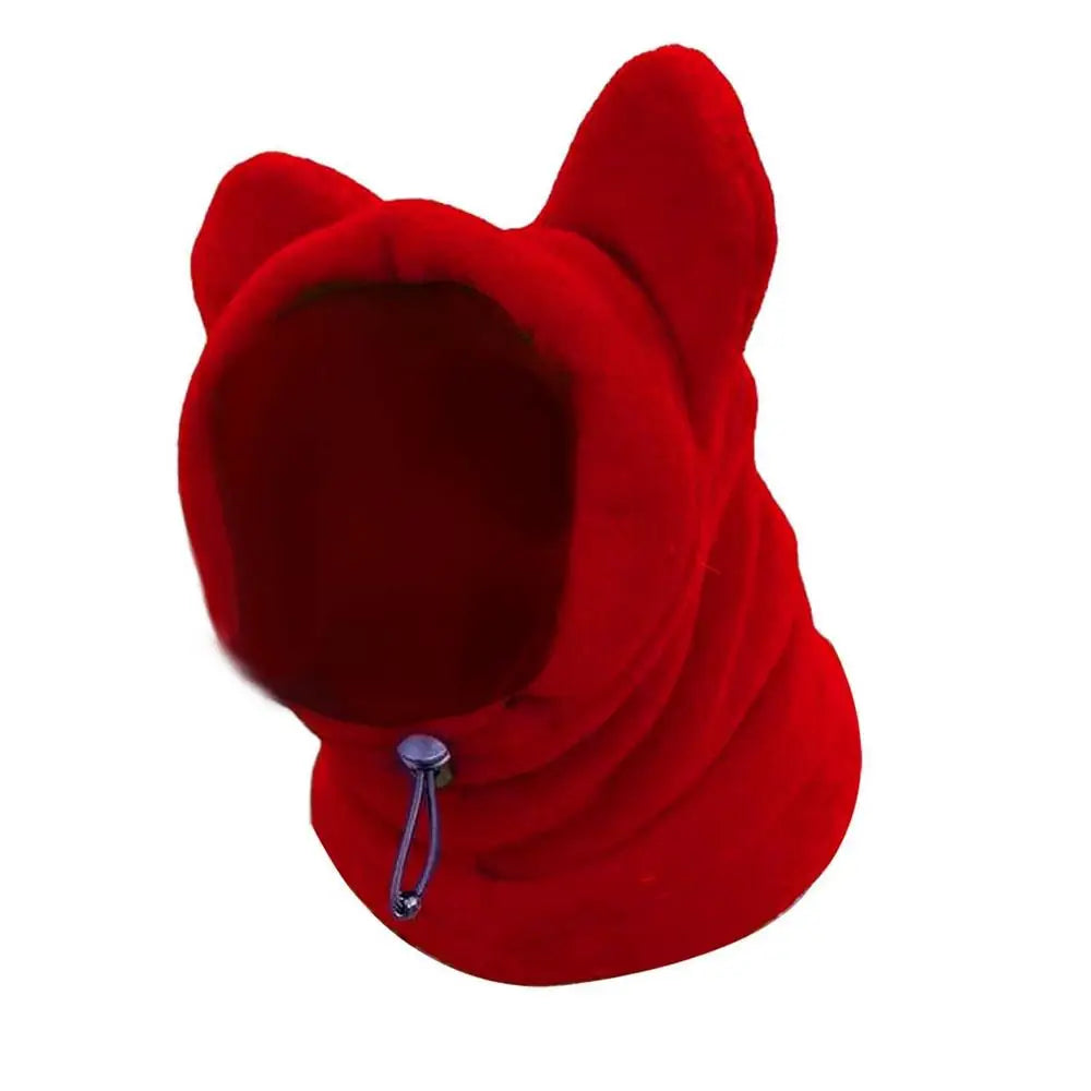 Warm Dog Hat Pet Hood with Ear Muff Warm hat soft walking ears headband Dog Warm Hat for Cold Weather Camping Outdoors