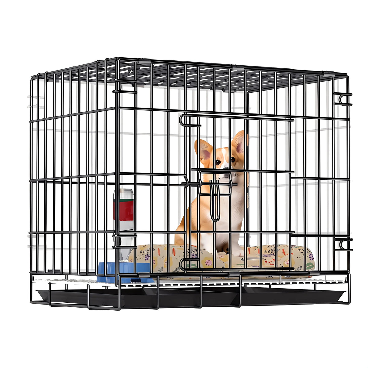 Dog Cage, Small and Medium-Sized Dog, Pet Cage, Fence, Thickened, Large Dog, Household Folding Dog Bed, Car Cage, Cat Cage PawPrint Treasures