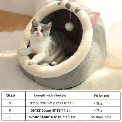 Cute Cat Bed Soft Kitten Mat Cozy Cat House Breathable Cat Sleeping Basket Suitable for Large Medium Small Cats Sleeping Use