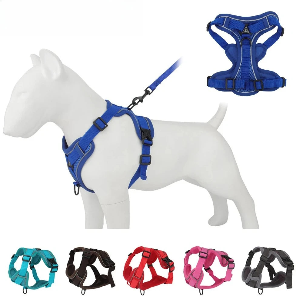 Reflective Dog Harness Leashes Set Puppy Chest Strap Vest for Small Medium Dog Pet Harness Leash Outdoor Training Supplies