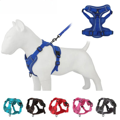 Reflective Dog Harness Leashes Set Puppy Chest Strap Vest for Small Medium Dog Pet Harness Leash Outdoor Training Supplies