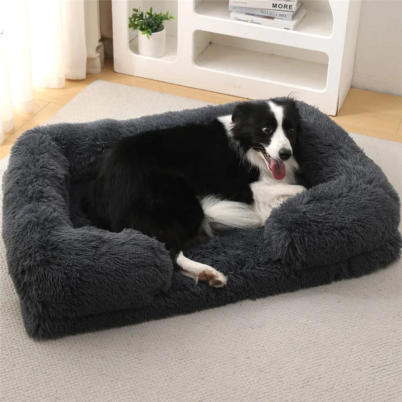 Luxury Winter Warm Large Dog Sofa Bed Dog Kneel Cat Mats House Cushion Pet Sleeping Sofa Beds Mat for Large and Small Dog PawPrint Treasures