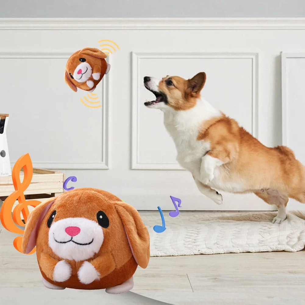 Interactive Plush Bouncing Ball Toy for Dogs