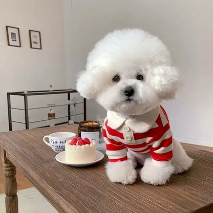Fashion Pet Dog Striped Shirt Summer Puppy Clothes Cute Cat Vest Breathable Dog Thin Shirt Pet Kitten Clothing Chihuahua Clothes PawPrint Treasures