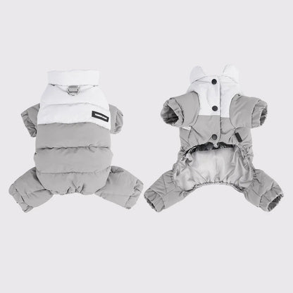Winter Warmth Cotton Clothing for Pet Thickened Jumpsuit Coat Graphene Windproof Waterproof Pullable Dog Clothes PawPrint Treasures