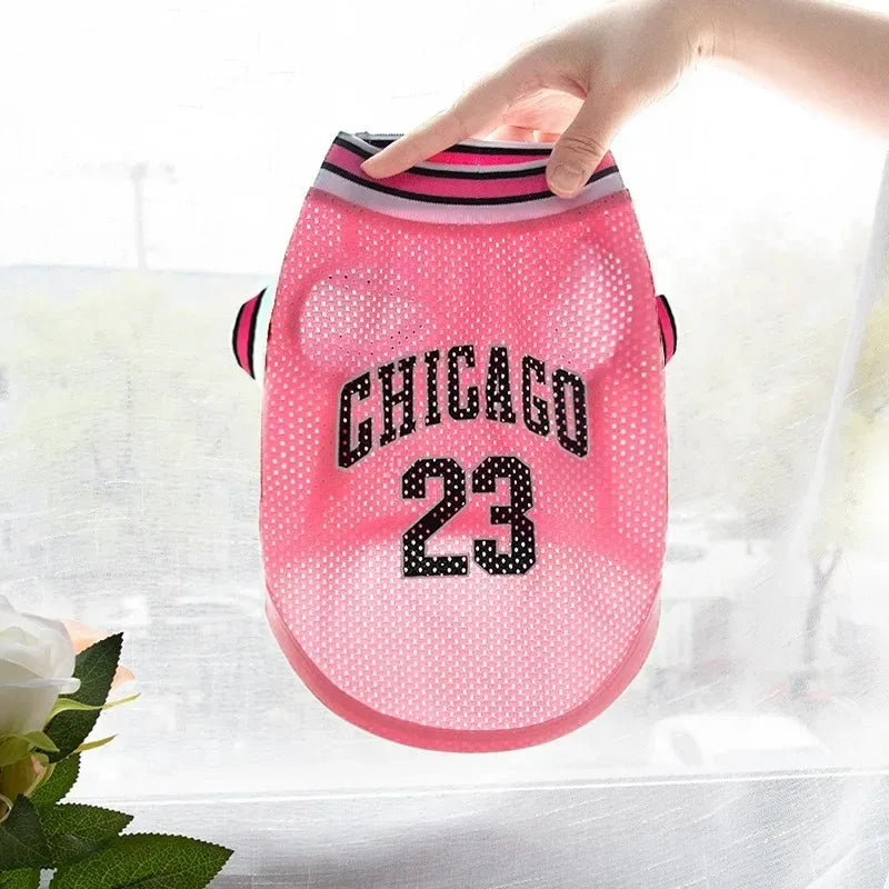 Dog Basketball Jersey Summer Pet Clothes Mesh Breathable Sport Vest Puppy T Shirt Cat Dog Costume For Small Medium Dogs Cats