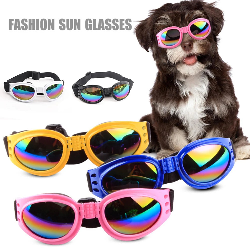 6 Color pet Dog Sunglasses Foldable Adjustable Collapsible Padded UV Protection Sunglasses Pet Accessories Motorcycle Glasses