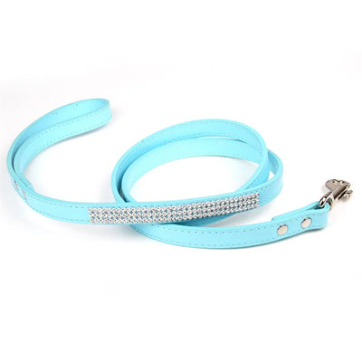 Fashion Rhinestone Dog Leash Pet Bling Shiny Cat Puppy Walking Leashes Lead for Small Dogs Cats Chihuahau Yorkshire Teddy 120cm