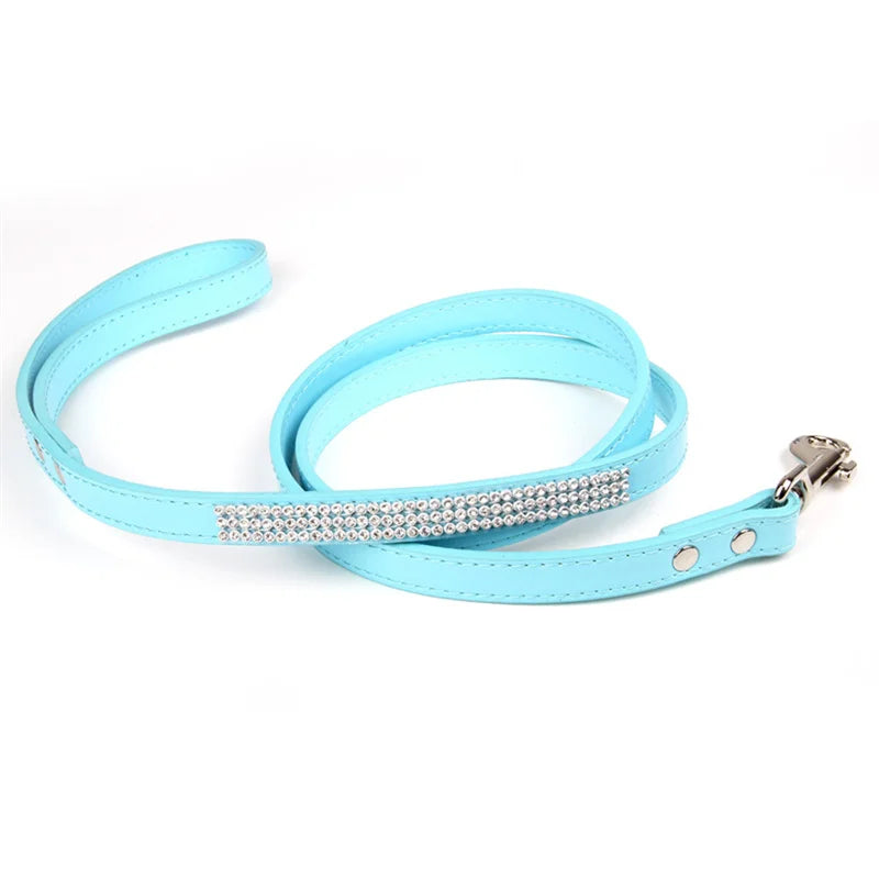 Fashion Rhinestone Dog Leash Pet Bling Shiny Cat Puppy Walking Leashes Lead for Small Dogs Cats Chihuahau Yorkshire Teddy 120cm