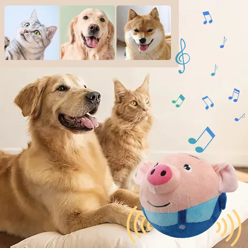 Interactive Plush Bouncing Ball Toy for Dogs
