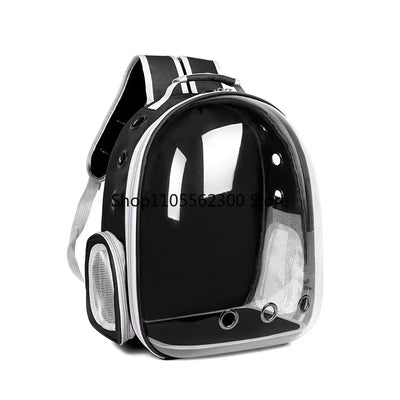 Portable Cat Backpack for Outdoors Breathable Pet Carrier Double Shoulder Dog And Cat Bookbag Space Design Cat Supplies