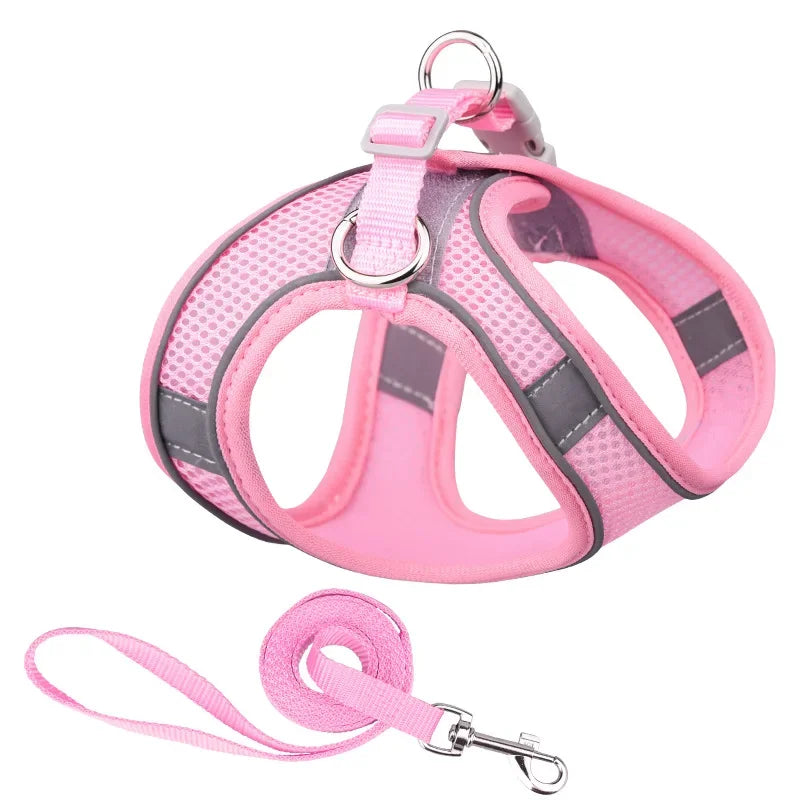 Vest-style Pet Chest Strap, Reflective and Breathable Dog Leash, Small and Medium-sized Cat Leash, Anti-lost