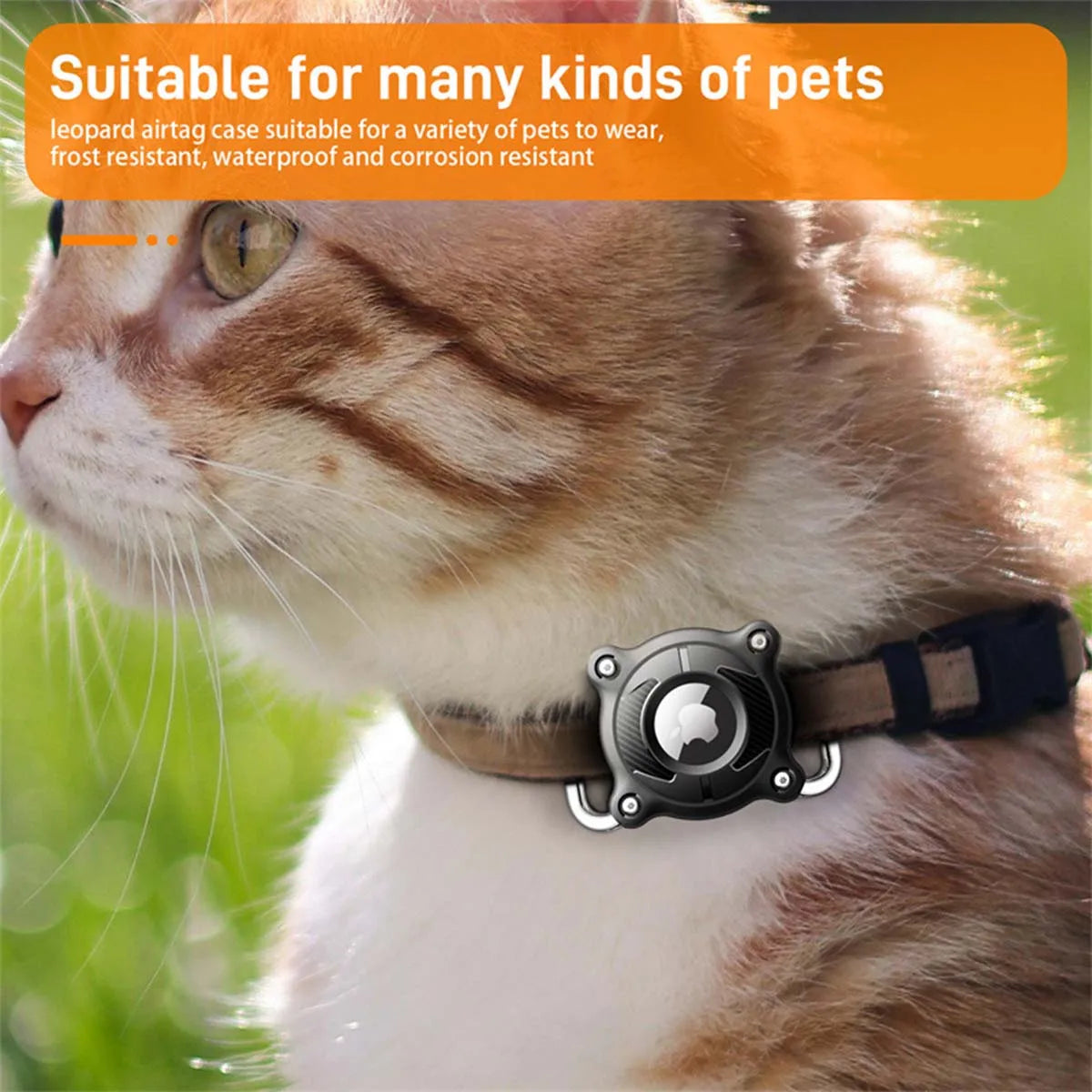 Waterproof Protective Case for AirTag with Removable Metal Loop Durable Light Weight AirTag Case Suitable for Dog Cat Pet Collar