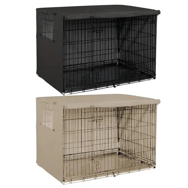 Pet Cage Cover Oxford Pet Crate Cover Pet Crate Cover Windproof Dog Kennel Cover Waterproof Dog Cat Cage Cover For Indoor PawPrint Treasures