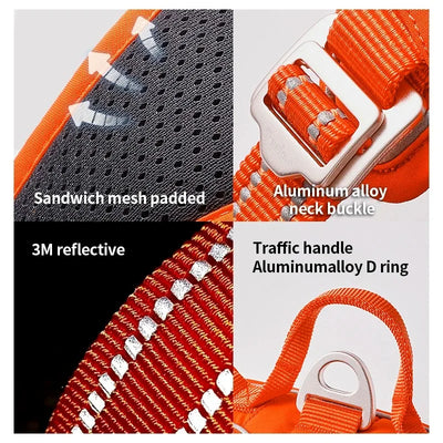 TRUE LOVE TLH5654 No Pull Dog Harness Nylon Reflective Adjustable Step-in Comfortable Pet Harness