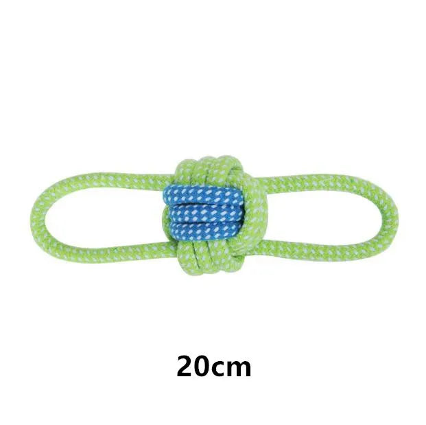 Interactive Cotton Rope Dog Toys, Mini Chew Ball & Toothbrush Toy for Puppy Teeth Cleaning, Durable Pet Accessories for Small to
