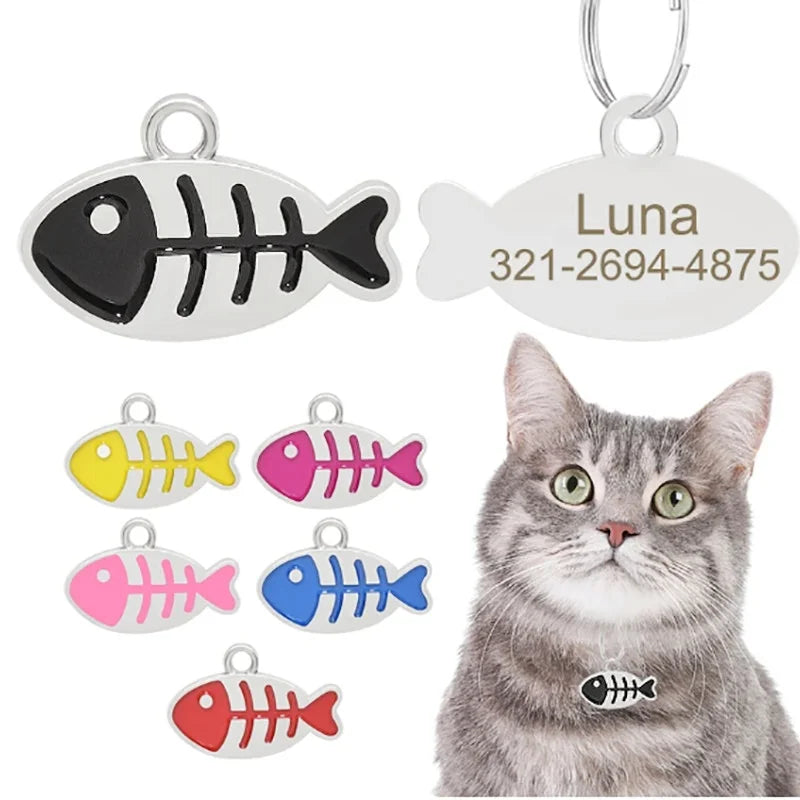 Free Engraving Pet Id Tag Personalized Address Tags for Dogs Anti-Lost Puppy Nameplate Personalized Cat Tag Pendant Pet Supplies
