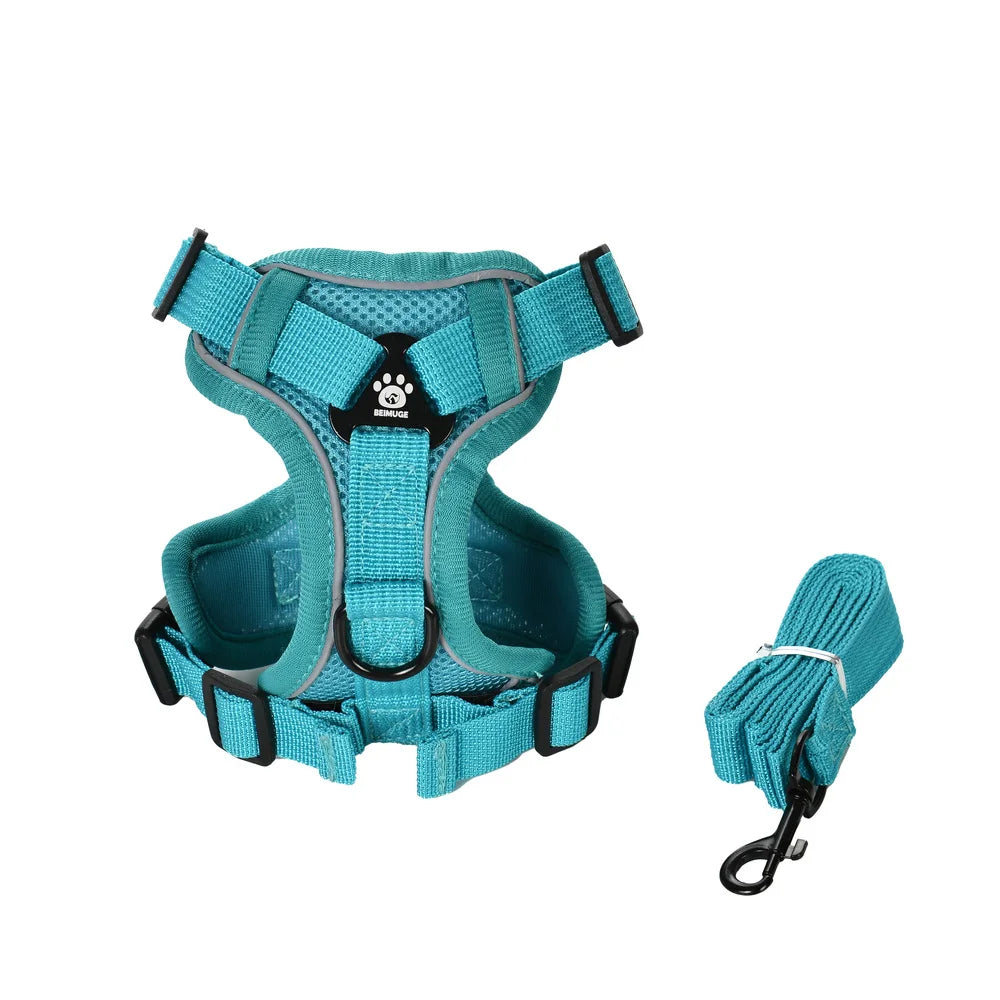 Pet Dog Harness Leash Set Adjustable Puppy Solid Chest Strap with D-ring For Small Medium Dogs Cats French Bulldog Accessories