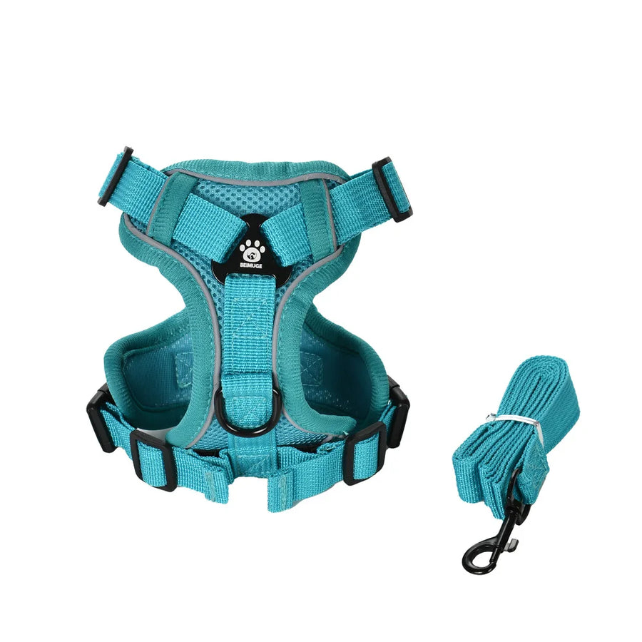 Pet Dog Harness Leash Set Adjustable Puppy Solid Chest Strap with D-ring For Small Medium Dogs Cats French Bulldog Accessories