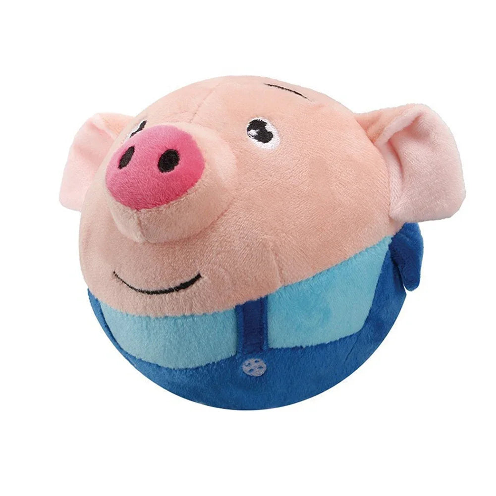 Interactive Plush Bouncing Ball Toy for Dogs