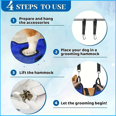 Pet Grooming Hammock Cat Dog Nail Clipper Fixer Teddy Hook Type Feeding Anti-scratch Artifact Restraint Bag Pet Accessories