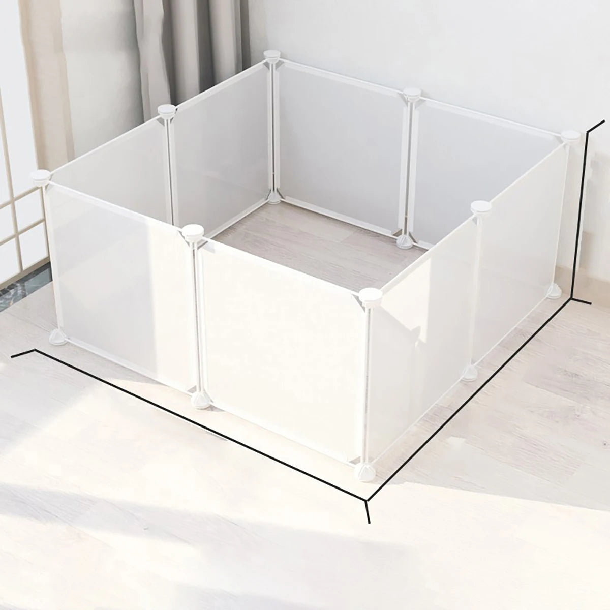 DIY Pet Cage for Home Use, Easy to Install and Disassemble, Dog Fence, Guinea Pig Isolation Net, Dog Cage, Cat Cage, Rabbit Enclosure, Freely Assembled, Turtle Activity Area Barrier Net, No Drilling Required PawPrint Treasures