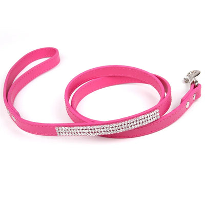 Fashion Rhinestone Dog Leash Pet Bling Shiny Cat Puppy Walking Leashes Lead for Small Dogs Cats Chihuahau Yorkshire Teddy 120cm