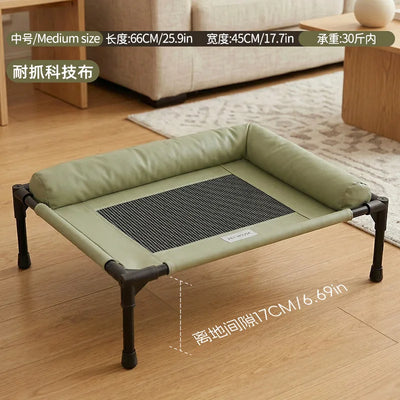 Summer Pet Folding Bed - Breathable & Moisture-Resistant Cat & Dog Bed for All Seasons