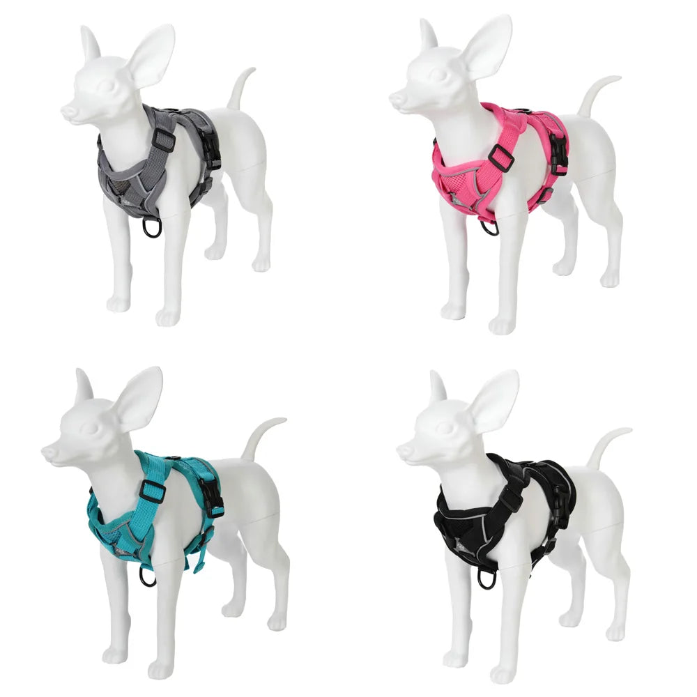 Pet Dog Harness Leash Set Adjustable Puppy Solid Chest Strap with D-ring For Small Medium Dogs Cats French Bulldog Accessories