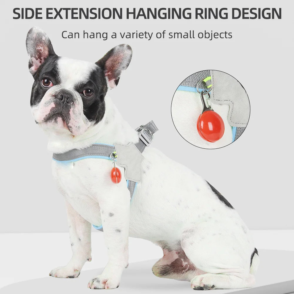 Reflective Pet Dog Harness For Small Medium Large Dogs Adjustable Nylon Pet Chest Strap No Pull Coller Harness Bulldog Supplies
